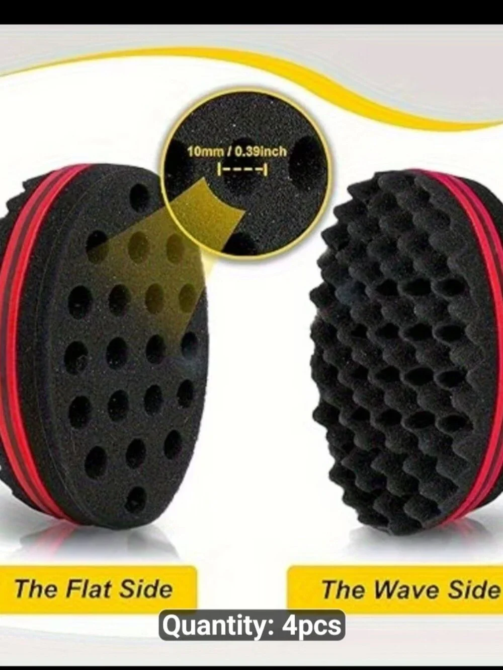 NEW 4 Piece Curling Sponge Set-gloves, metal brush pick, twist comb. Men/Women - Picture 3 of 11